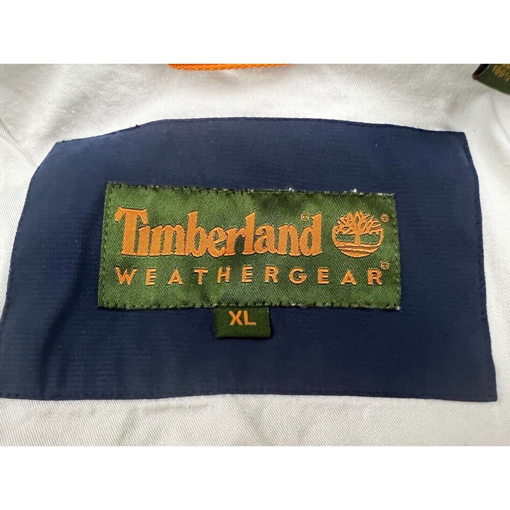Timberland Weathergear‎ Mens Jacket Beige XL Full Zip Collared Preppy Dadcore - Picture 9 of 16